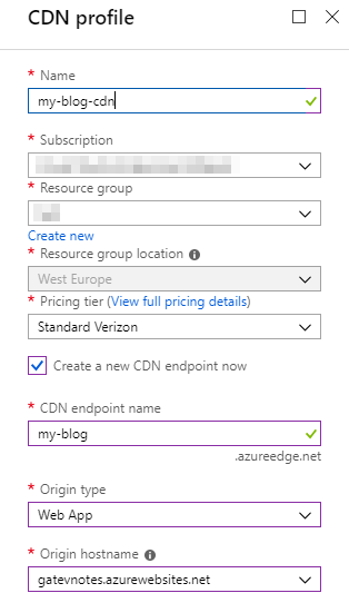 Create an Azure CDN