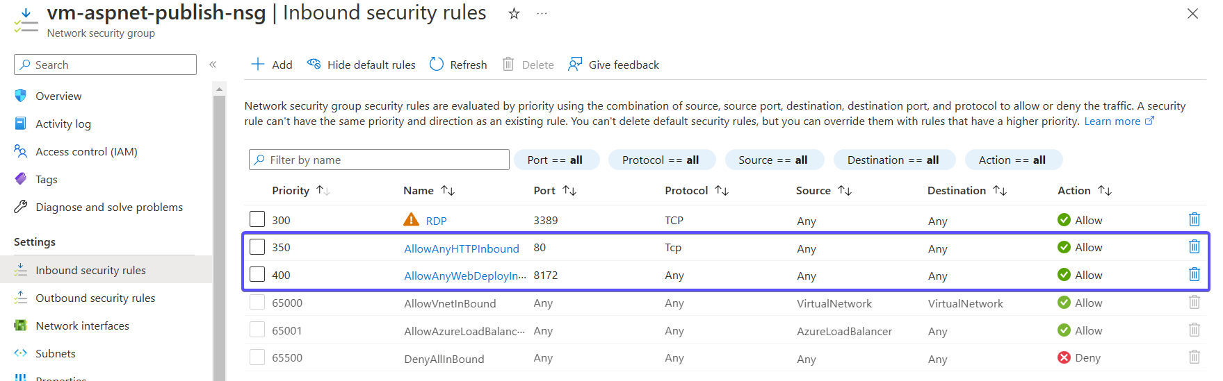 Publish ASP.NET Core 7.0 web apps to an Azure Virtual Machine