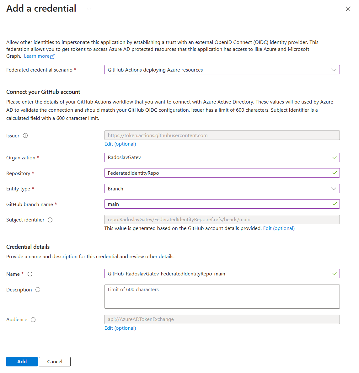 Passwordless deployments from GitHub Actions to Microsoft Azure