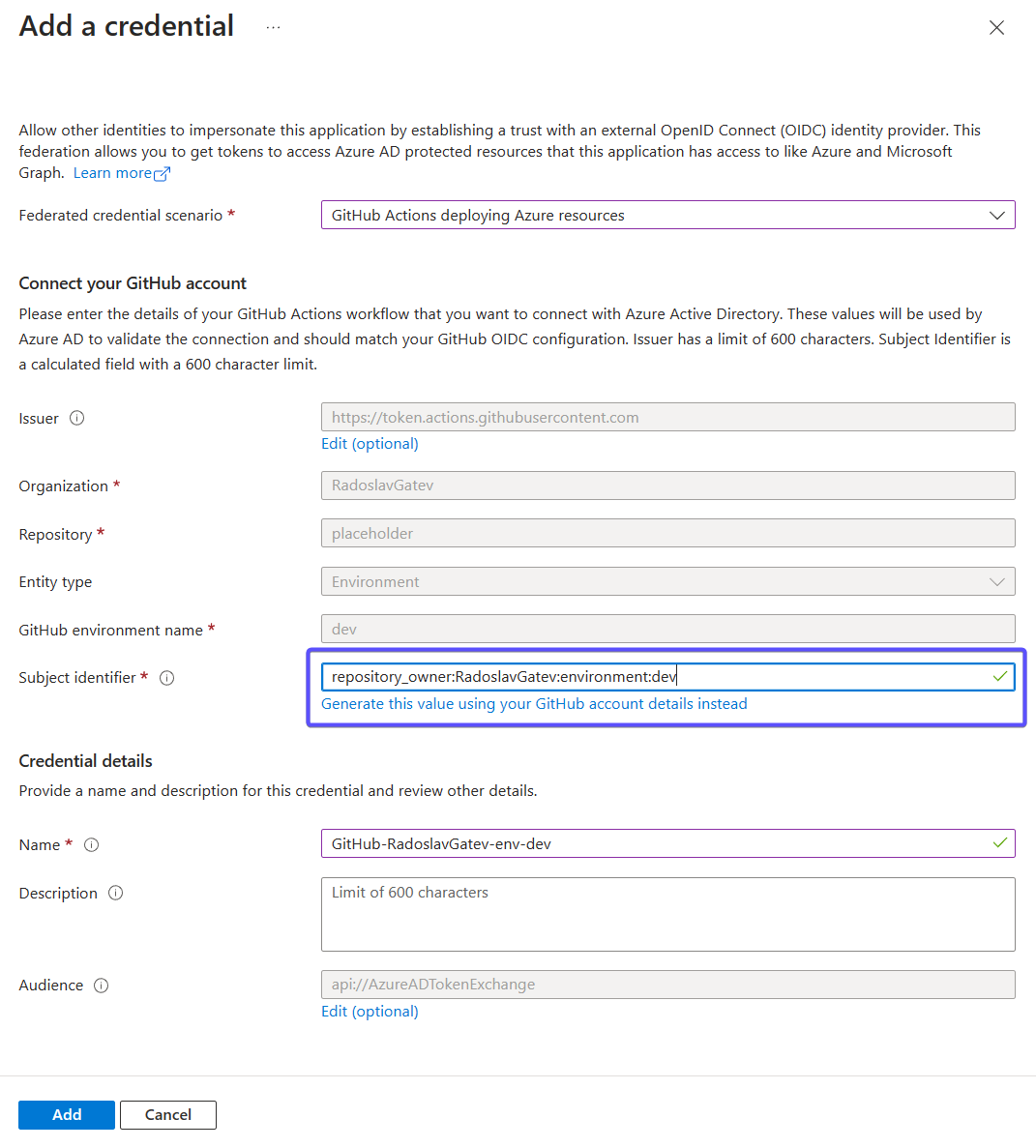 Passwordless deployments from GitHub Actions to Microsoft Azure